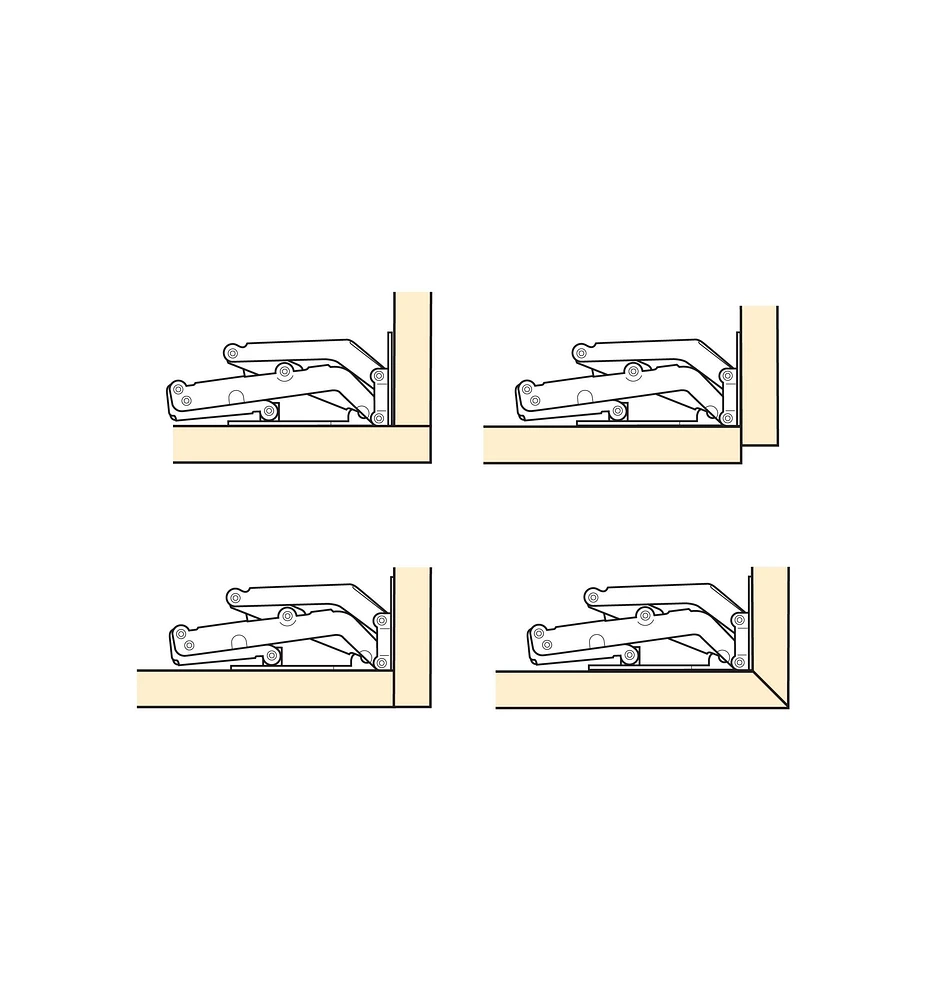 Four-Way 175° Hinges