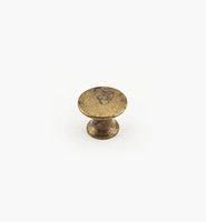 Boutons à tête plate, fini laiton