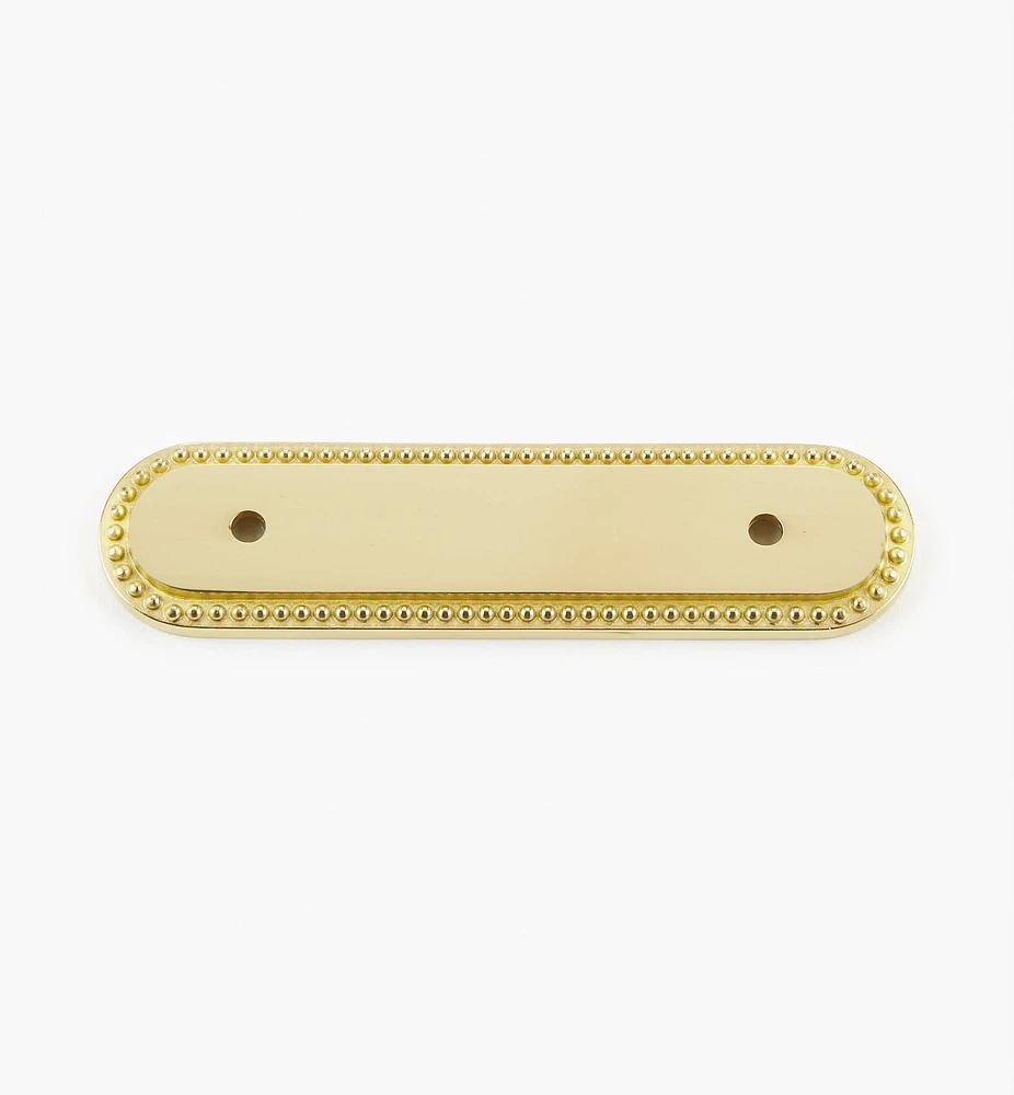 Brass Pearl-Edge Handle Escutcheon