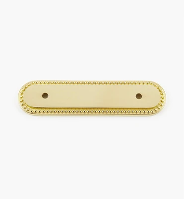Brass Pearl-Edge Handle Escutcheon