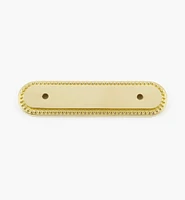Brass Pearl-Edge Handle Escutcheon