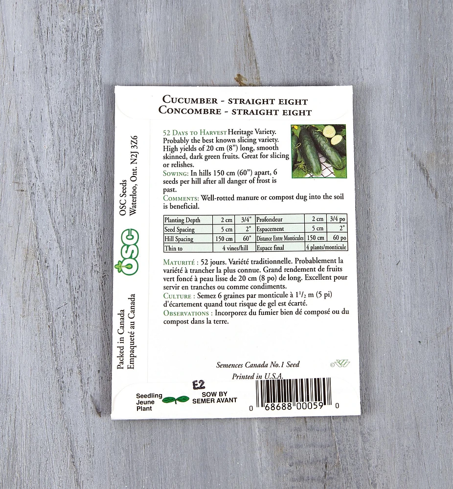 OSC Cucumber Seed Packets