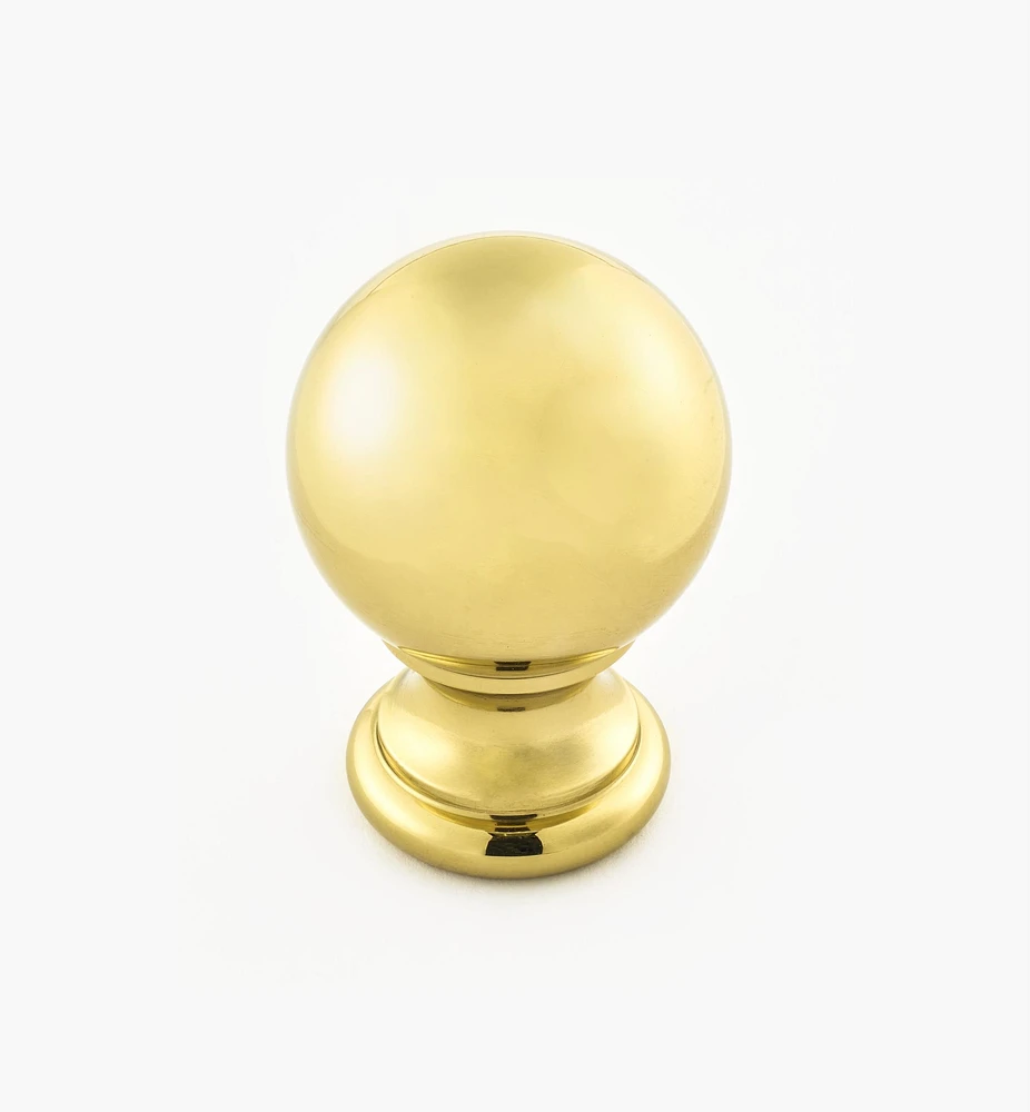 Bouton-boule en laiton tourné