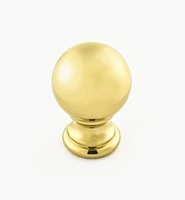 Bouton-boule en laiton tourné