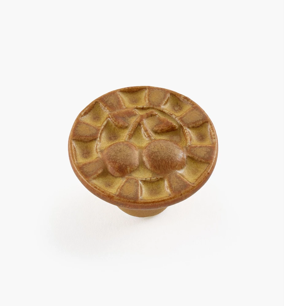 Boutons en céramique à motif de cerise