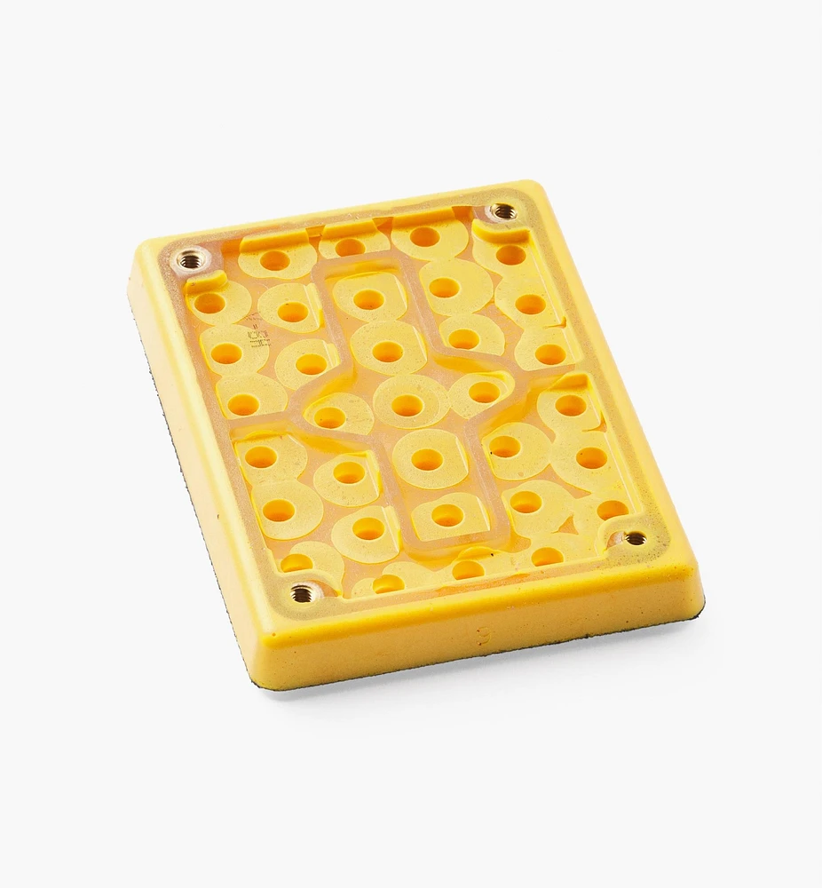 Plateau autoagrippant pour ponceuse pneumatique Mirka SGV, 3 po × 4 po