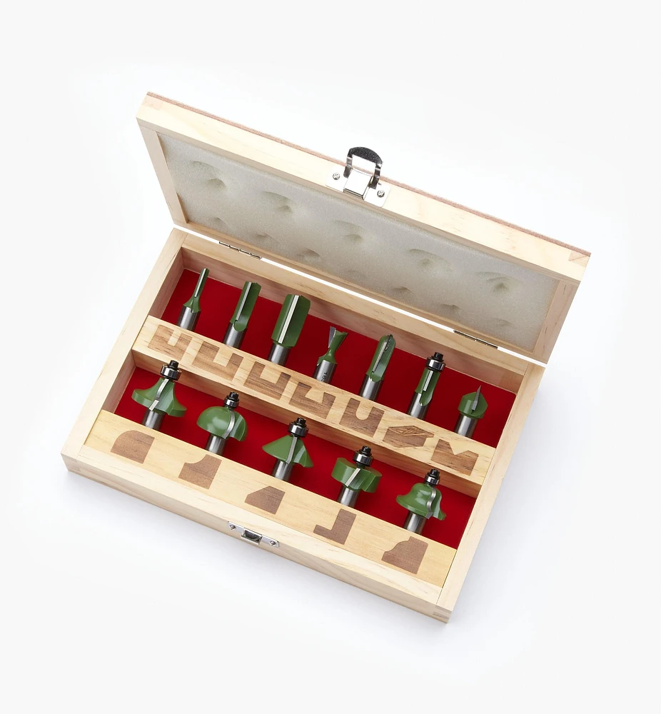 Boxed Set of 12 Router Bits