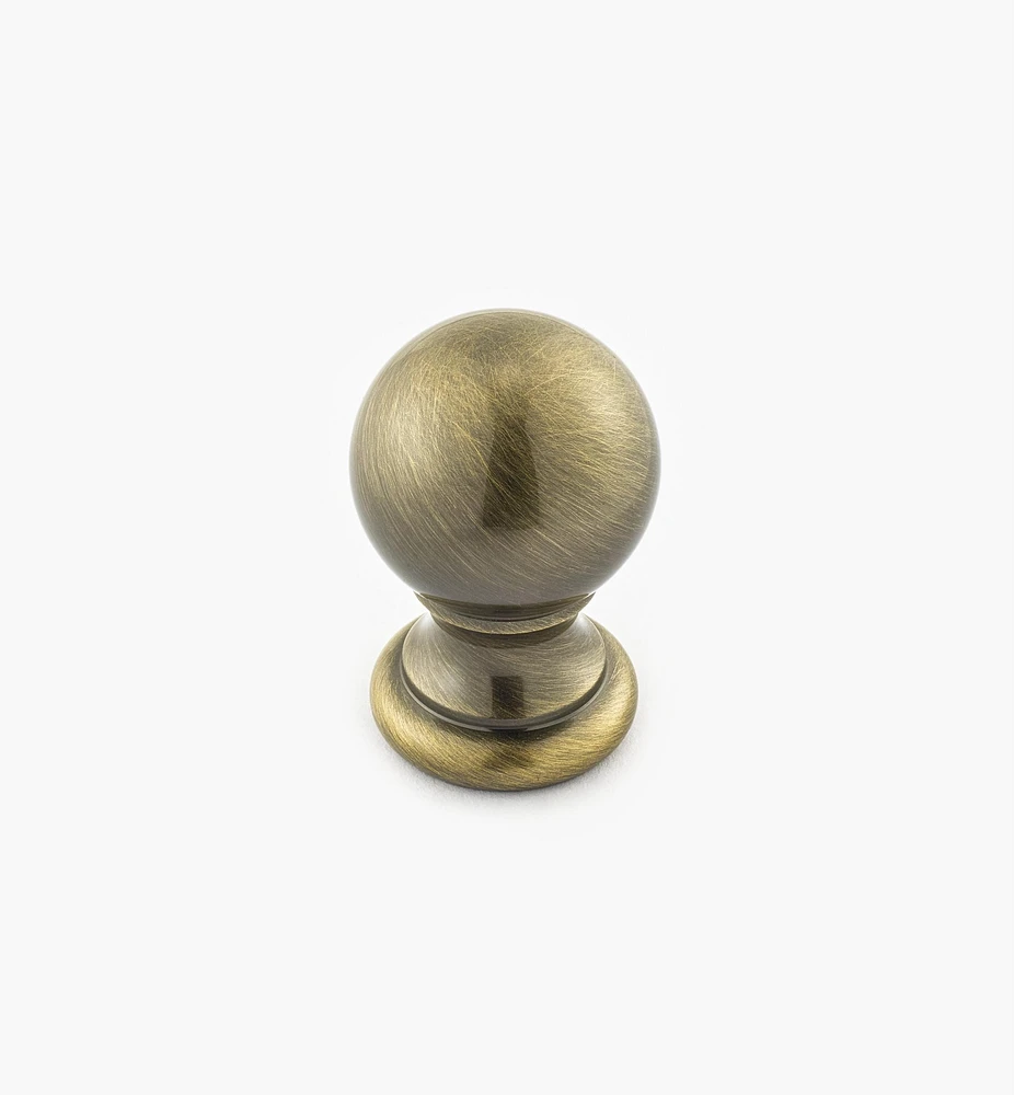 Bouton-boule en laiton tourné