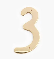 Script Cast Brass House Numbers