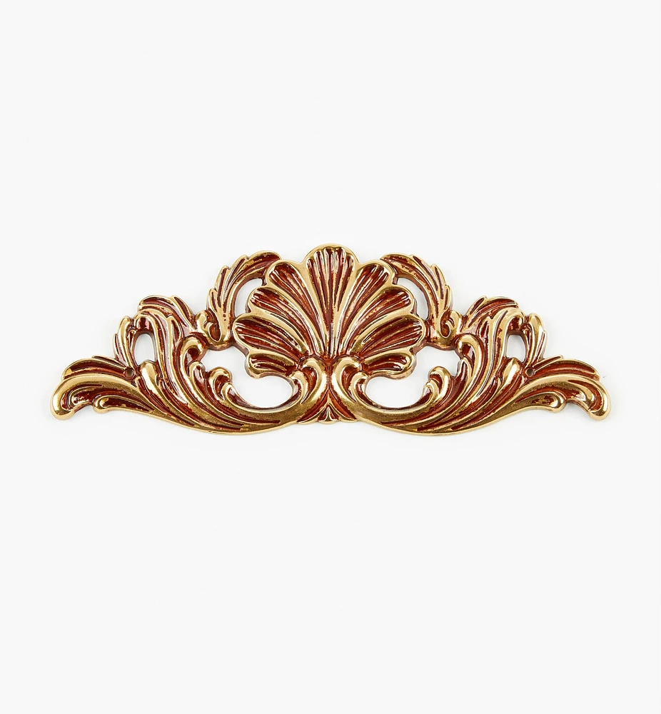 Cast Brass Appliqué Shell Accent