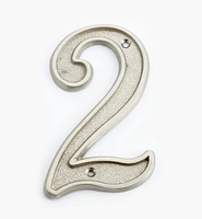 Italic Cast Brass House Numbers