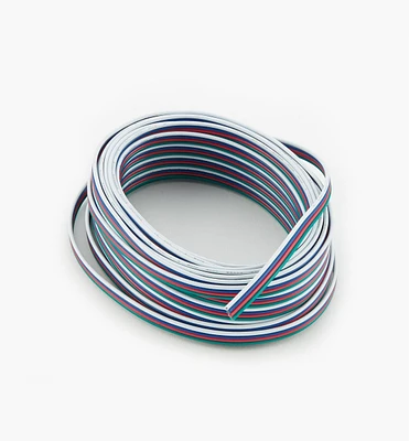 22 ga. Stranded Four-Conductor Wire for Color-Controlled (RGB) LED Lighting (12V)
