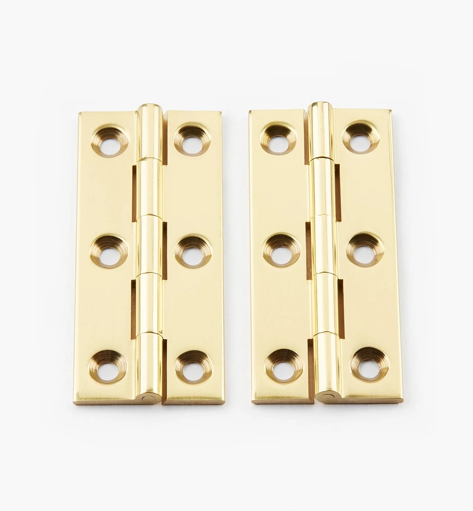Extruded Brass X-Narrow Butt Hinges