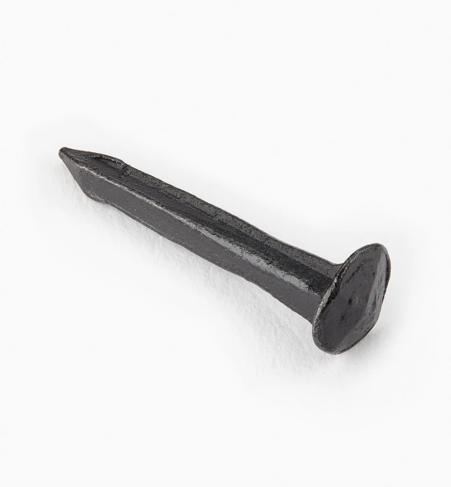 Black Steel Diamond-Head Forged Nails from Clouterie Rivierre