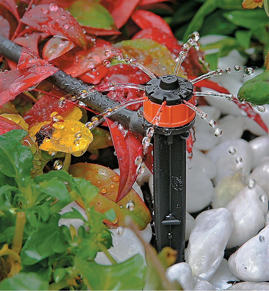 Pressure-Compensating Shrubbler Spikes for Low-Flow Irrigation Systems