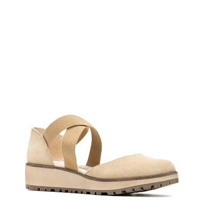 Emma Cross Strap Wedge Slip-On