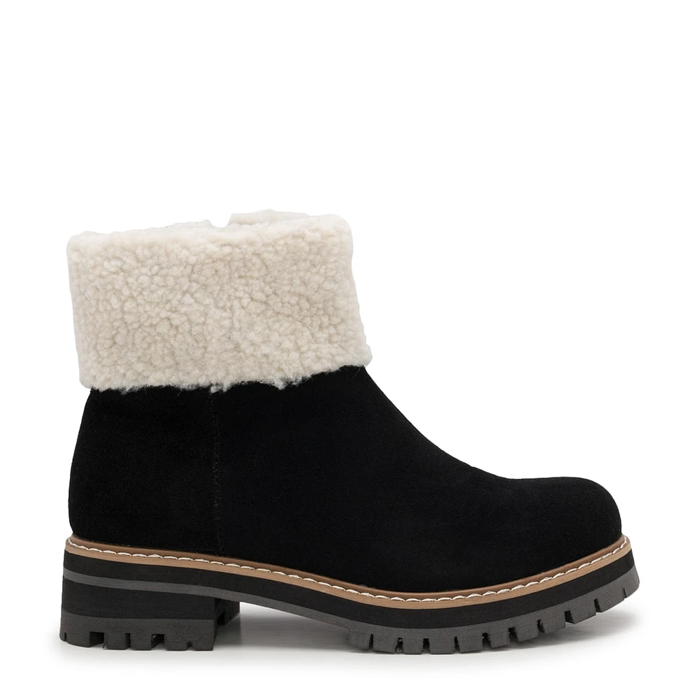 Women's Sherpa Collar Winter Ankle Bootie