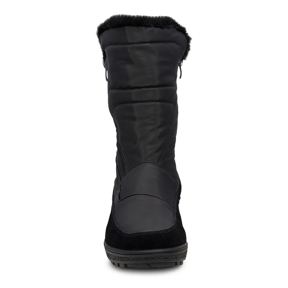 Women's Double Zip Waterproof Wide Width Winter Boot