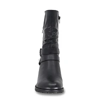 Queens-01 Waterproof Wide Width Moto Boot