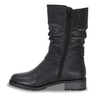 Queens-01 Waterproof Wide Width Moto Boot