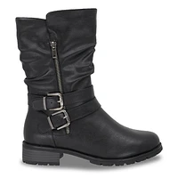 Queens-01 Waterproof Wide Width Moto Boot