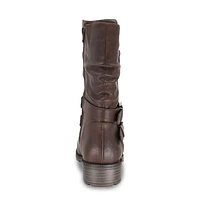 Queens-01 Waterproof Wide Width Moto Boot