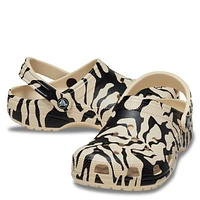 Unisex Classic Woodcut Floral Clog