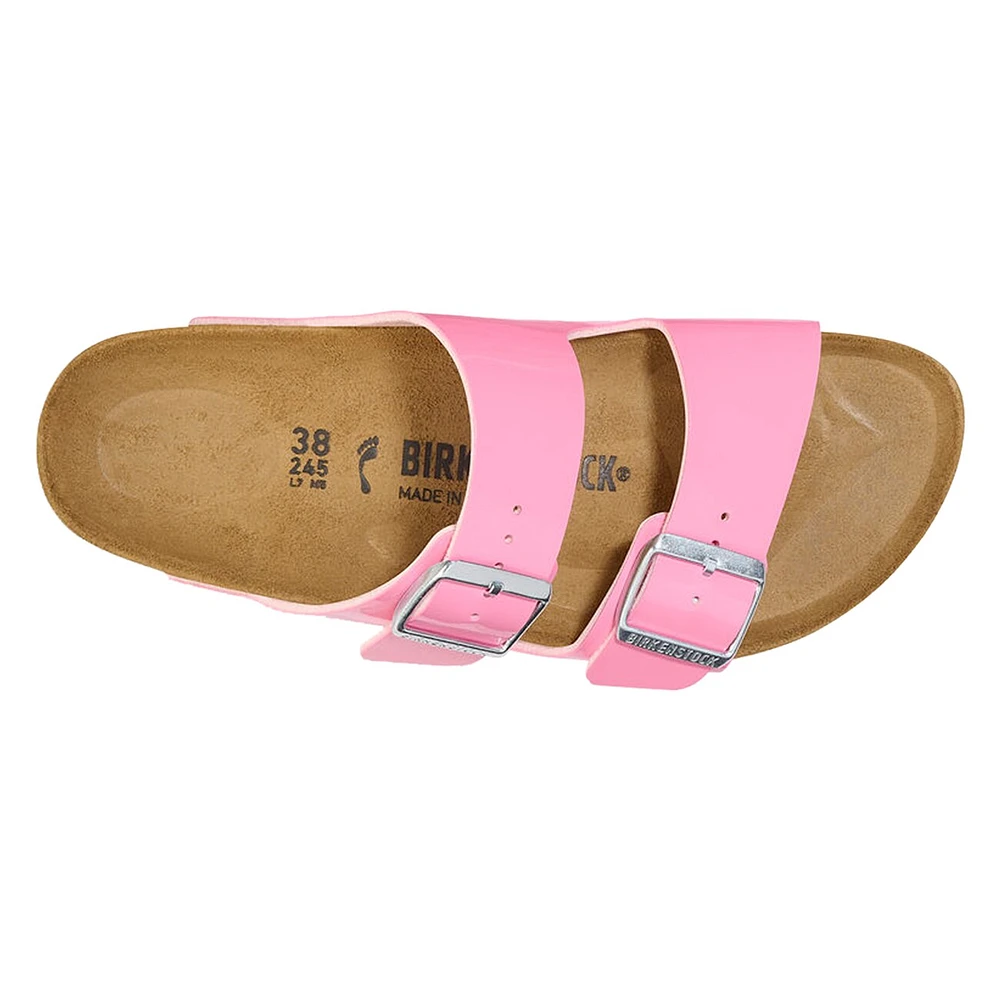 Women's Arizona Patent Narrow Width Slide Sandal