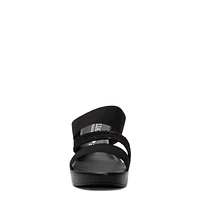 Elastic Wedge Wide Width Sandal