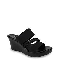 Elastic Wedge Wide Width Sandal