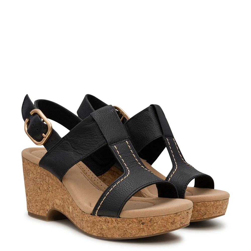 Giselle H Strap Wedge Wide Width Sandal