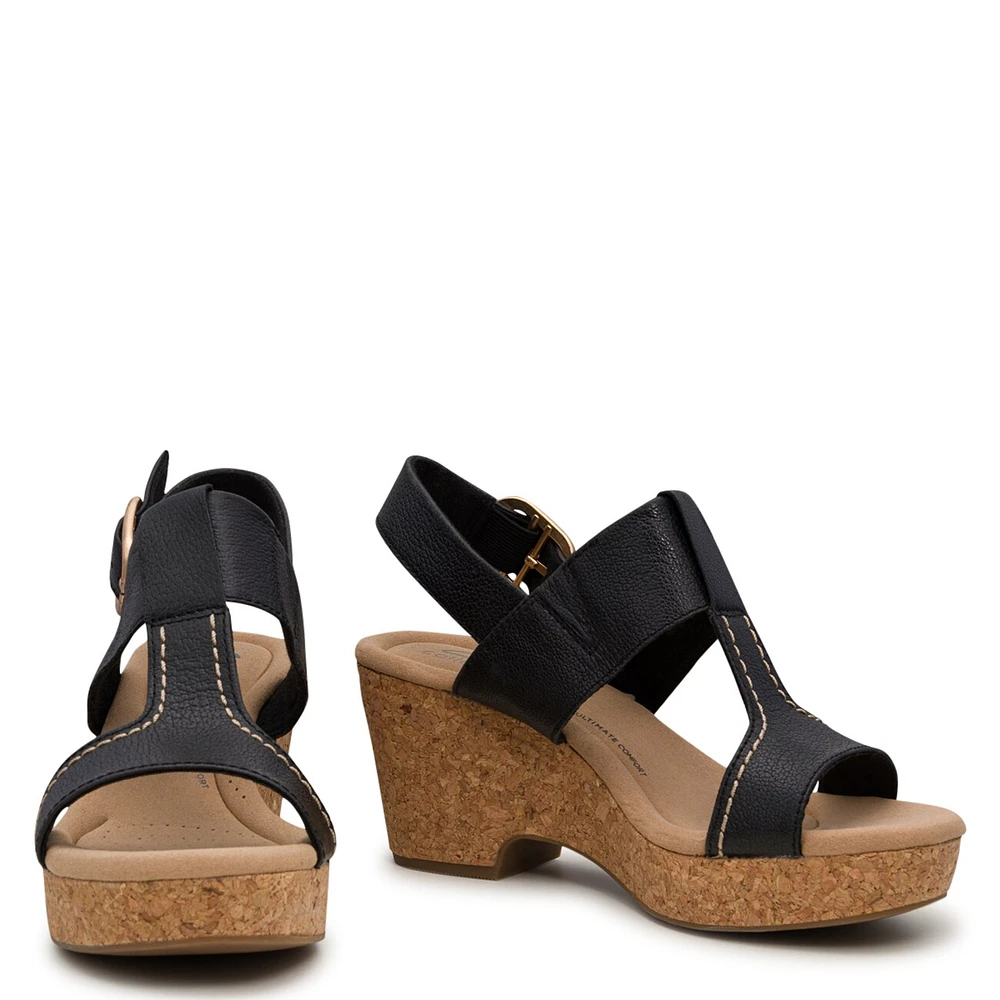 Giselle H Strap Wedge Wide Width Sandal