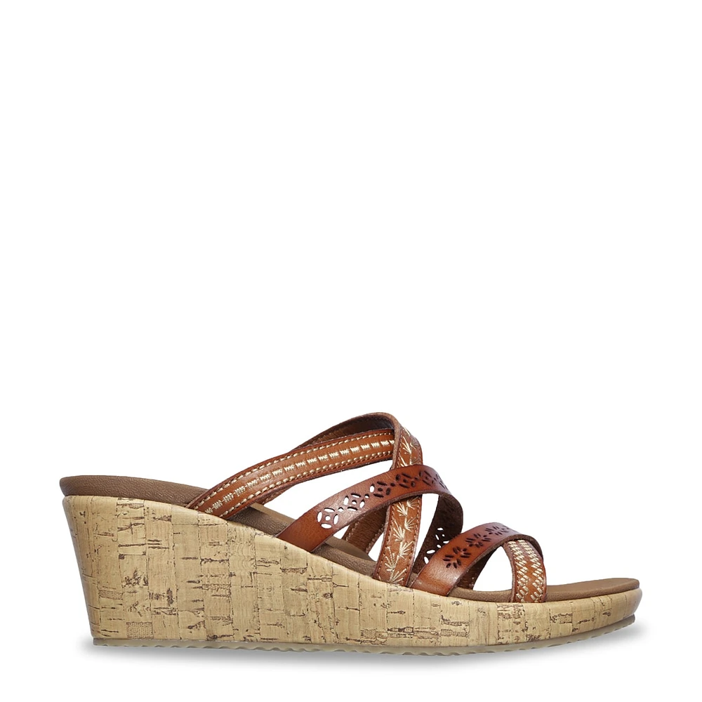 Women's Cali Beverlee Tiger Posse Wide Width Wedge Sandal