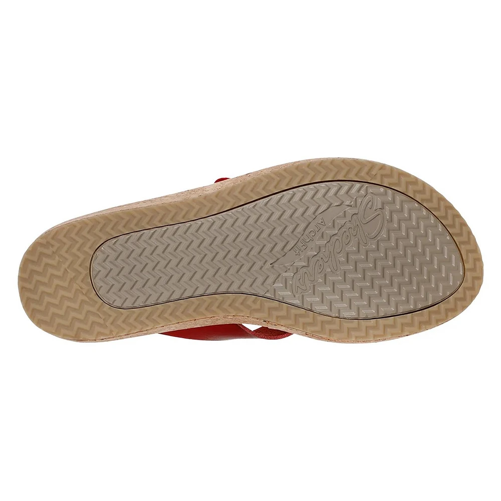 Cali Arch Fit Beverlee Rare Blossom Wedge Sandal