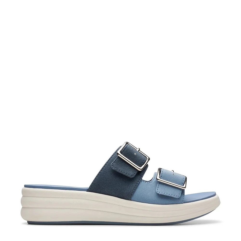 Women's Drift Buckle Wide Width Wedge Sandal