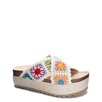 Plays Crochet Espadrille Flatform Sandal