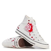 Chuck Taylor All Star Love Me White & Red High Top Shoes