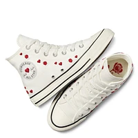 Chuck Taylor All Star Love Me White & Red High Top Shoes