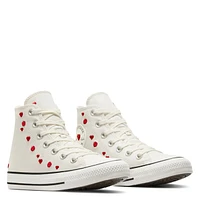 Chuck Taylor All Star Love Me White & Red High Top Shoes