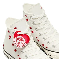 Chuck Taylor All Star Love Me White & Red High Top Shoes