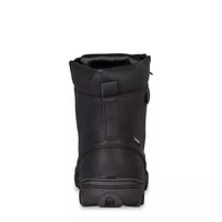 Men's Waterproof Lace-Up Ice Grip Clip Winter Boot