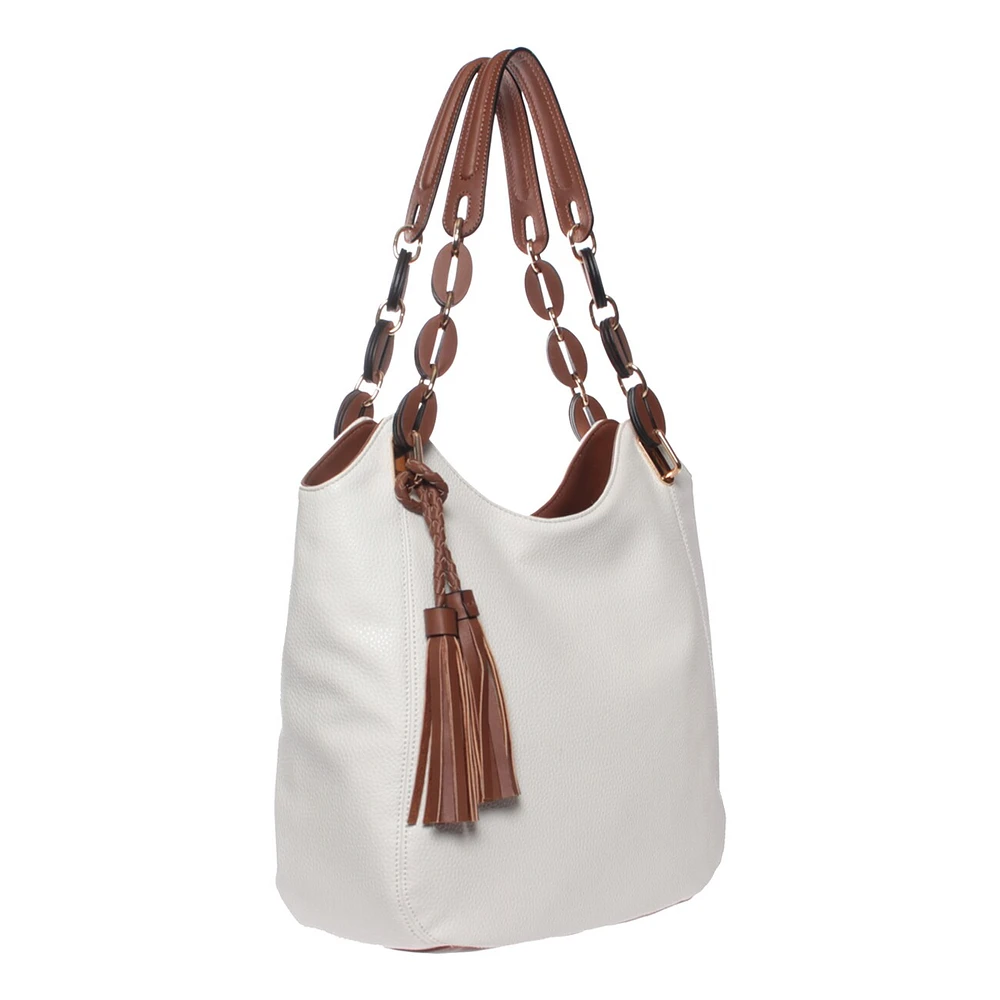 2 Tone Tassle Shoulder Bag