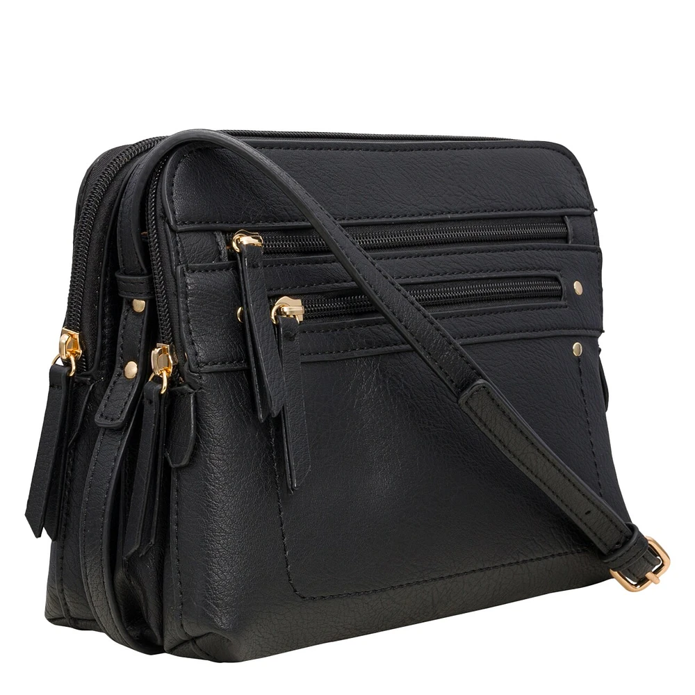 Front Zip Crossbody Bag