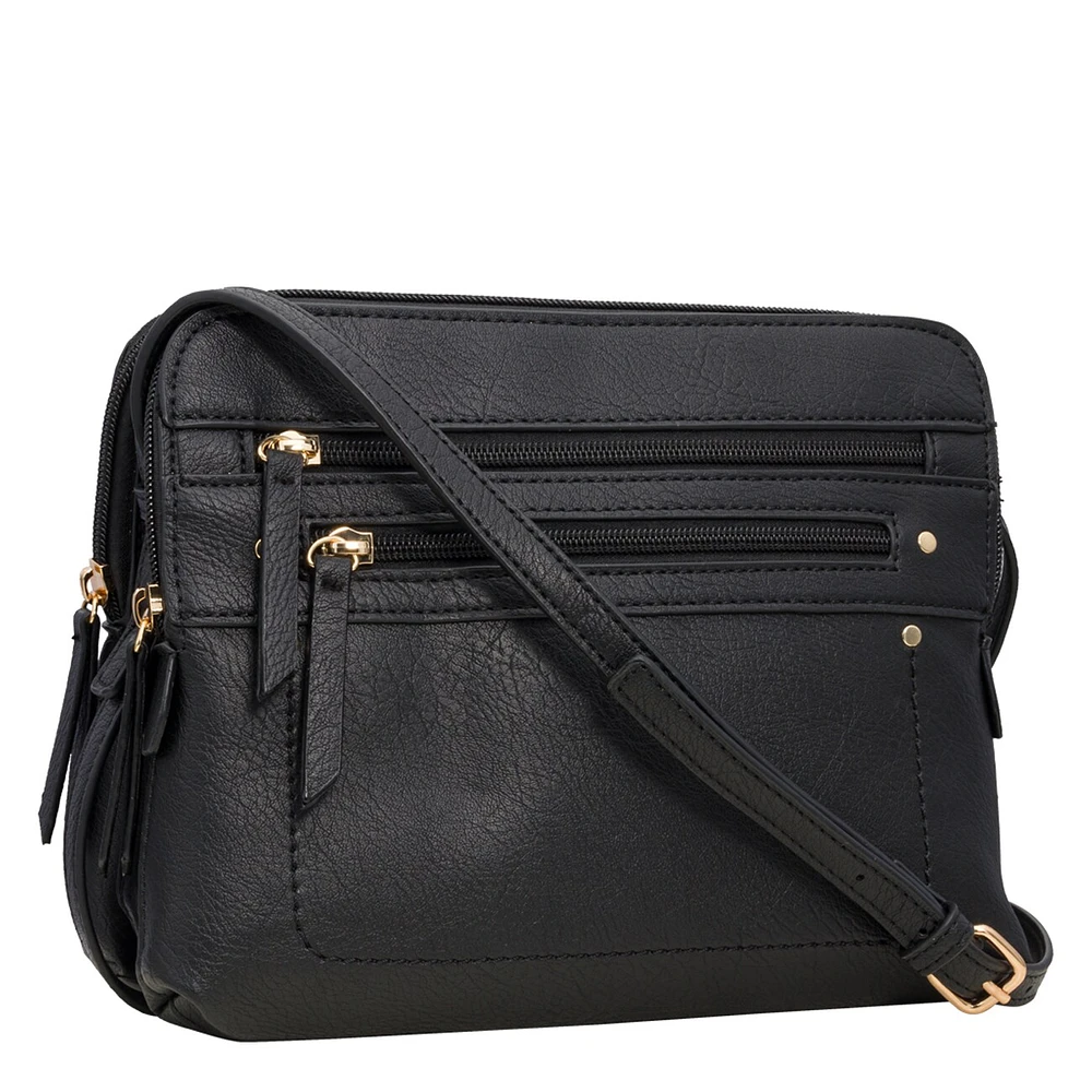 Front Zip Crossbody Bag