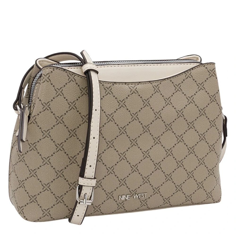 Calandra Triple Compartment Crossbody Bag