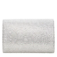 Foldover Rhinestone Clutch