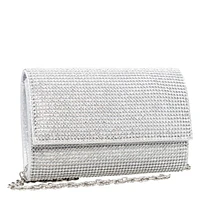 Foldover Rhinestone Clutch