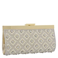 Diamond Pattern Detail Clutch