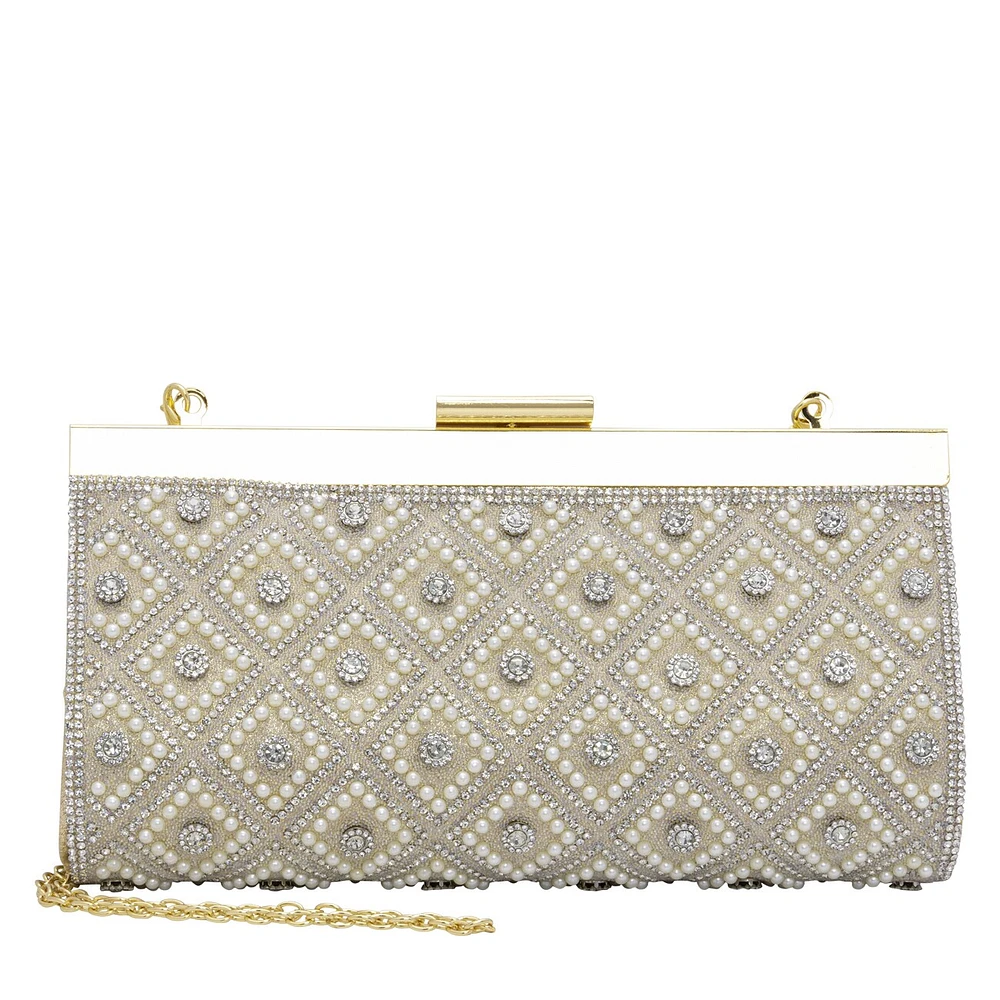 Diamond Pattern Detail Clutch