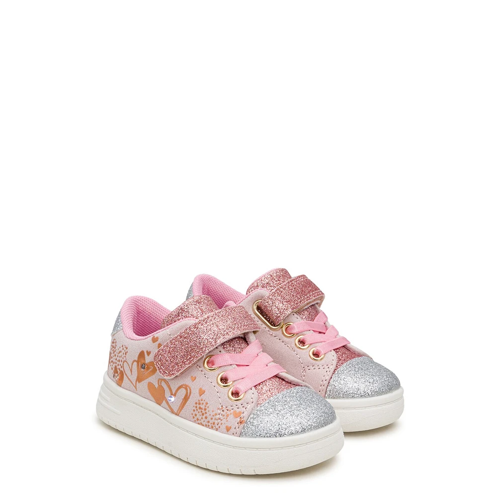 Toddler Girls' Hearts Sparkle Light-Up Sneaker